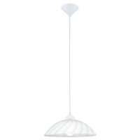 82785 Подвес VETRO, 1х60W (E27), ?350, H1100, пластик, белый/сатин. стекло, белый