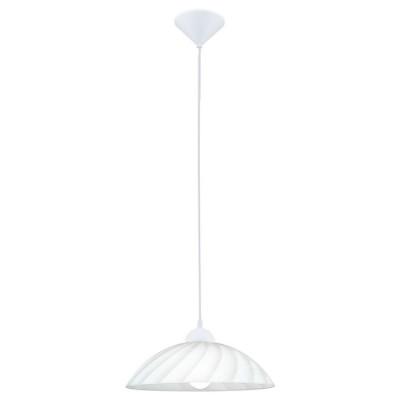 82785 Подвес VETRO, 1х60W (E27), ?350, H1100, пластик, белый/сатин. стекло, белый