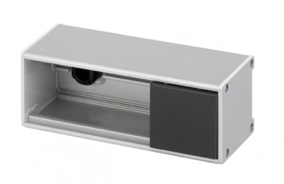 Simon K45 Connect Офиблок Line из алюминия на 2 механизма цвета графит, KFC232-14