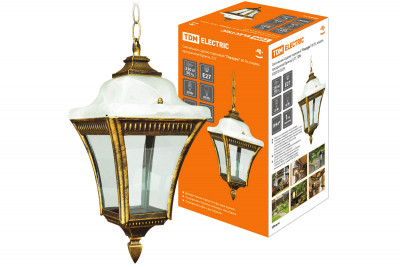 Светильник садово-парковый "Глазурь" 60 Вт, подвес, прозрачное/бронза, Е27, TDM Electric, SQ0330-0329