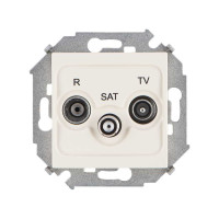 Simon Simon15 Розетка R-TV-SAT одиночная, винт. зажим, сл. кость, 1591466-031