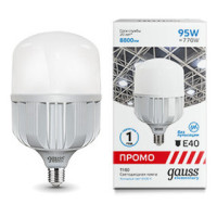 Лампа Gauss Elementary T160 95W 8800lm 6500K E40 Promo LED 1/6, 60430