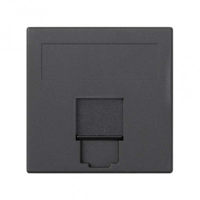 Simon Cima 500 Графит Адаптер для 1 шт RJ-45 CJ545.., CJ645.., CJ6A45F, шторка, 50х50мм,, 50000085-038