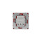 DKC KANT Розетка силовая, 2P+E, с з/ш, красный сатин, 7001003