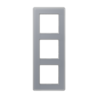 Рамка на 3 поста, стекло цвет серый, Jung Рамка на 3 поста, стекло цвет серый, Jung