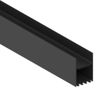 Donel,Накладной/подвесной алюминиевый профиль, 50х73,5х3000. Цвет: черный муар RAL9005,серия:DN8HF, DN18516H3RAL9005
