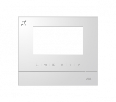 52313FC-W - Рамка для абонентского устройства 4,3, белый глянцевый, с символом индукционной петли - 2TMA070130W0060