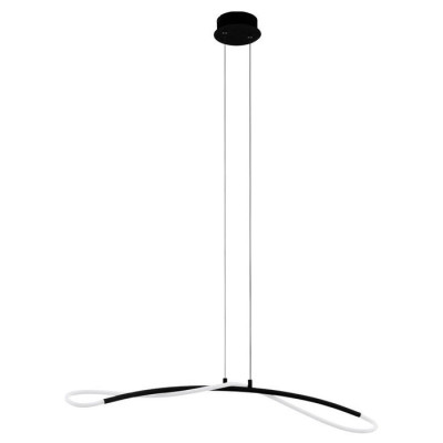 99382 Светод. подвес EGIDONELLA, 20W (LED), L900, B140, H1200, сталь, черный/пластик, белый