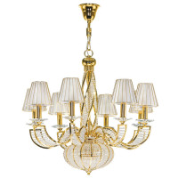 Lightstar 702102 (MD200001-8+2) Люстра подвесная ALVEARE 10х40W E14 ЗОЛОТО (в комплекте)