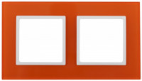ЭРА 14-5102-22 Elegance Оранжевый/белый Стекло Рамка 2-ая