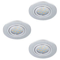 98639 Светод. компект встраив. светильников AREITIO регул., 3x5W(GU10), ?110, ЕТ115, 3х400lm, алюми