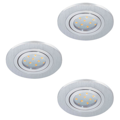 98639 Светод. компект встраив. светильников AREITIO регул., 3x5W(GU10), ?110, ЕТ115, 3х400lm, алюми