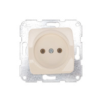DEA Розетка 1-ая керамика б/з с/у 10А мех. Беж KRANZ (1/10/120) , KR-78-0244
