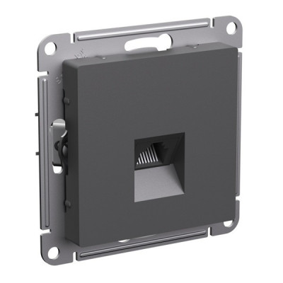 ATN001483 - ATLASDESIGN РОЗЕТКА компьютерная RJ45 кат. 5e, механизм, БАЗАЛЬТ, Systeme Electric