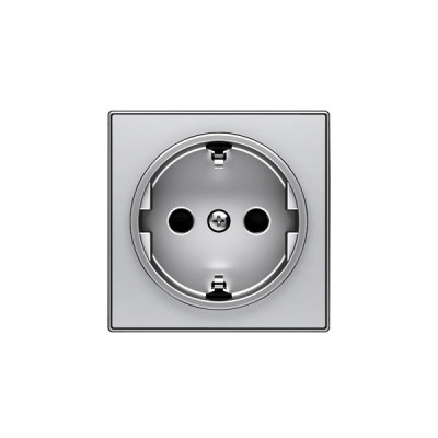 8588 PL - Накладка для розетки SCHUKO, серия SKY, цвет серебристый алюминий - 2CLA858800A1301