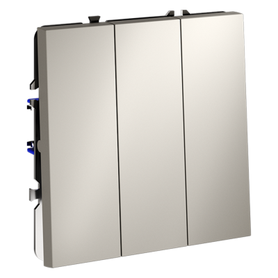 VLS030103 - Выключатель встраиваемый VOLTUM S70 трехклавишный 10А, (кашемир), Voltum