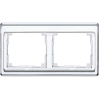 Рамка для горизонтальной установки, 2 поста; акриловое стекло; белый; SL500, SL5820WW