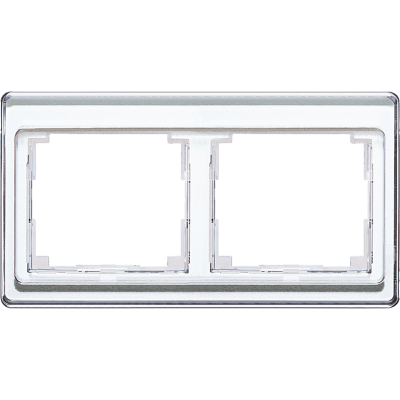 Рамка для горизонтальной установки, 2 поста; акриловое стекло; белый; SL500, SL5820WW