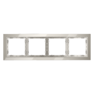 Рамка стеклянная VOLTUM S70 на 4 поста, (кашемир, стекло), VLS110403