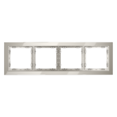 Рамка стеклянная VOLTUM S70 на 4 поста, (кашемир, стекло), VLS110403