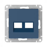 ATN001190 - ATLASDESIGN НАКЛАДКА двойная для информационных функций типа Keystone, АКВАМАРИН, Systeme Electric