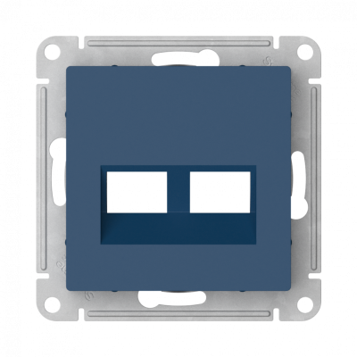 ATN001190 - ATLASDESIGN НАКЛАДКА двойная для информационных функций типа Keystone, АКВАМАРИН, Systeme Electric