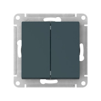 ATN000851S - ATLASDESIGN 2-клавишный ВЫКЛЮЧАТЕЛЬ, сх.5, 10АХ, мех., быстрозажим. клем., ИЗУМРУД, Systeme Electric