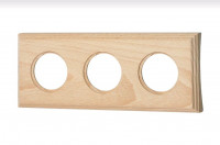 Bironi Рамка 3 постовая для скрытого монтажа (Натурэль на бревно 200мм), BF4C20-630-10