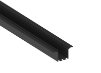 Donel,встраиваемый алюминиевый профиль под шпаклевку,  40х76х2000. Цвет: Черный матовый, RAL9005, Серия:DN8ALE, DN18519RAL9005