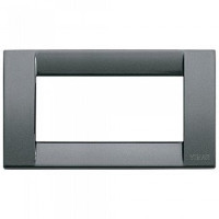 16734.23 - Vimar Накладка для 4 модулей металл металлик антрацитовый