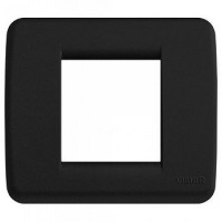 Vimar Накладка для 1-2 модулей RONDO шелк черный, 17098.D.16 Vimar Накладка для 1-2 модулей RONDO шелк черный, 17098.D.16