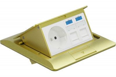 LUK/2BRЛюк в пол на 2 поста (45х45мм), латунь Экопласт