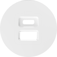 Donel D16 глянцевый белый  Накладка для розеток USB, DO28603