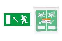 Знак "Направление к эвакуационному выходу налево вверх" 200х100мм TDM Electric, SQ0817-0055