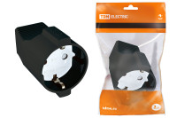Кабельная розетка 2П+3 с з/ш 16А 250B черная TDM Electric, SQ1806-0032