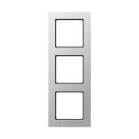 Рамка для вертикальной и горизонтальной установки, 3 поста; дюропласт; алюминий; A CREATION, AC583AL