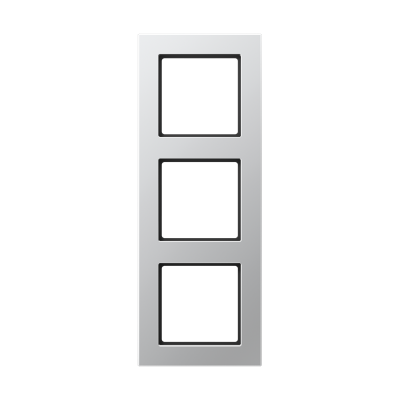Рамка для вертикальной и горизонтальной установки, 3 поста; дюропласт; алюминий; A CREATION, AC583AL