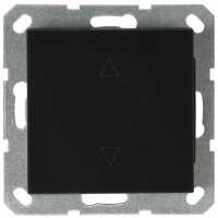 Выключатель одноклавишный для штор 10A 250V~ с накладкой, цвет черный матовый (soft touch), G3018PB, Jasmart Electric Выключатель одноклавишный для штор 10A 250V~ с накладкой, цвет черный матовый (soft touch), G3018PB, Jasmart Electric