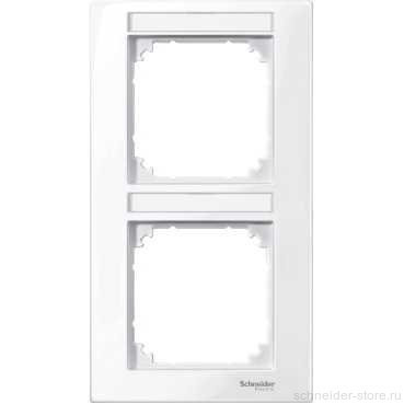 M-Plan Рамка 2-ная вертик. с полем для надписи, активно-бел.