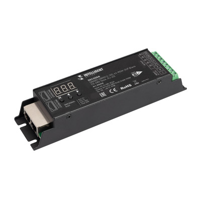 INTELLIGENT ARLIGHT Декодер SMART-DMX512-305-63-RDM-SUF Black (12-48V, 5x4A, RJ-45) (IARL, IP20 Металл, 5 лет), 036245