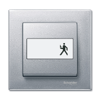 SM Клавиша 1-ная полем для надписи, алюм.