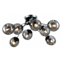 Evoluce SLE106002-08 Светильник потолочный Хром, Черный/Дымчатый E14 8*40W