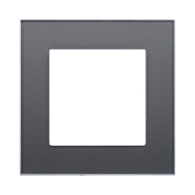 Рамка 1-постовая, стекло серый Kollinger Asthetik AS1GY
