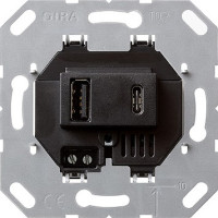 236900 Gira Вставка для USB электропитания 2-местн. A-C