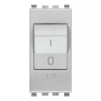 Vimar Выключатель термомагнитный 1P+N C10 120-230V ,серебро матовое, 20405.10.N