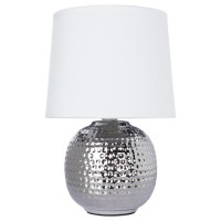 Arte Lamp MERGA, Светильник настольный интерьерный, цвет арматуры - ХРОМ, цвет плафона/декора - БЕЛЫЙ, 1х40W E14, A4001LT-1CC