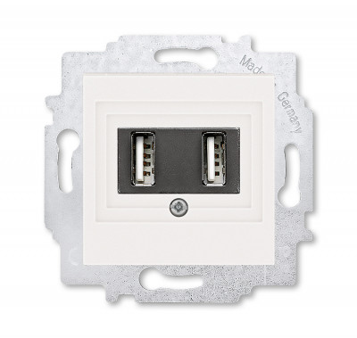 5014H-A00040 68W - USB зарядка двойная ABB Levit жемчуг - 2CHH290040A6068