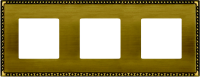 FD01213PB Fede Toledo Рамка 3-ная, Bright Patina