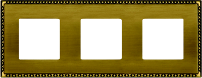 FD01213PB Fede Toledo Рамка 3-ная, Bright Patina