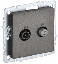 BRITE Роз. двойная TV+SAT РТВ/РСп12-БрТБ бр. IEK, BR-AF20-O-K45